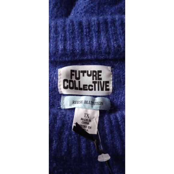 Future Collective Women's Size 1X Reese Blutstein Purple Sweater-NWT - Picture 6 of 8